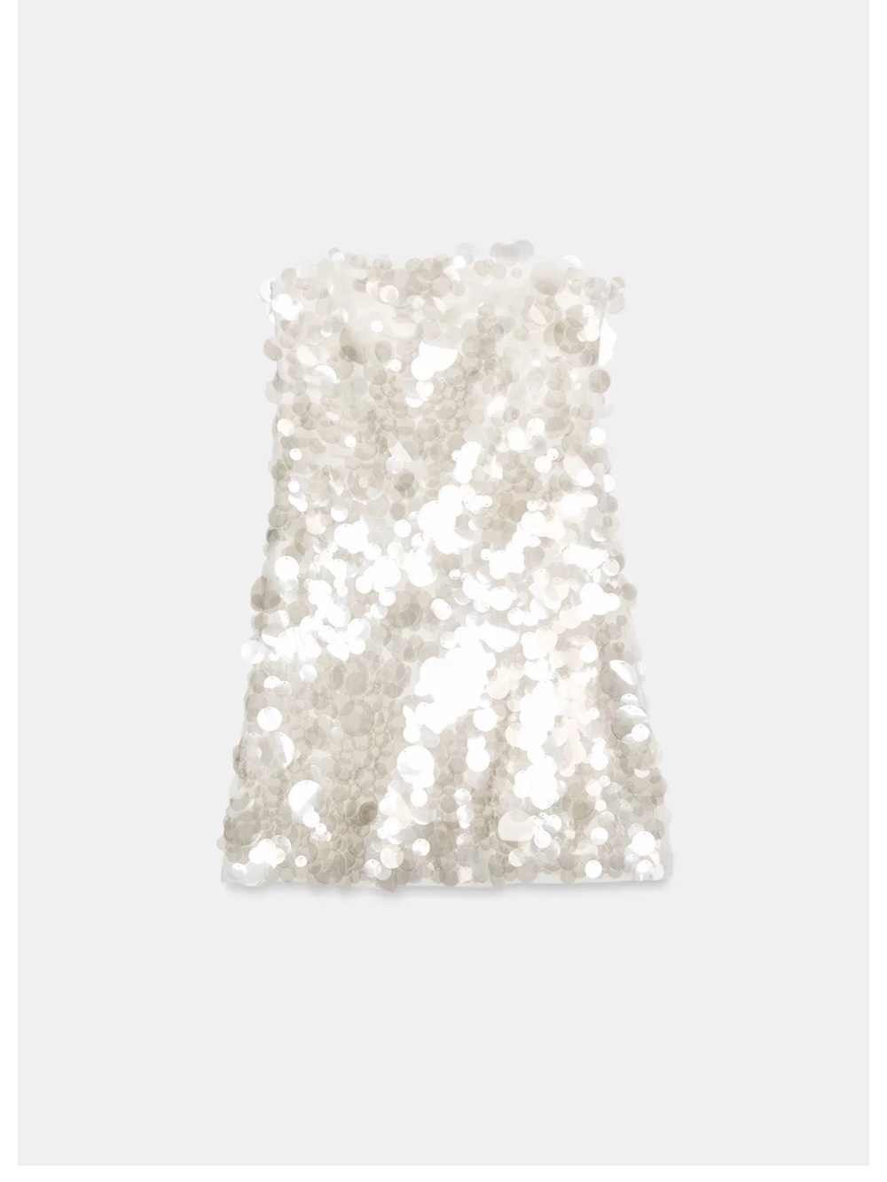 Zara Ivory Sequin Shift Dress